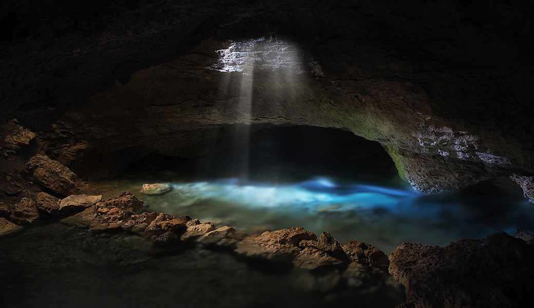 The Blue Water Cave – Award-winning photograph shot with an Olympus E-M10 Mk II